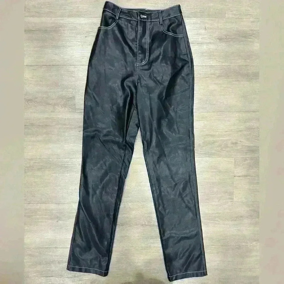 White Fox Boutique Faux Leather Pants - Picture 1 of 5